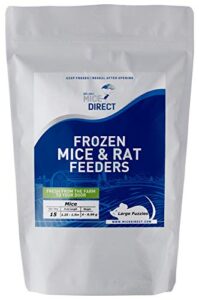micedirect frozen fuzzie feeder mice food for juvenile hognose, corn & milk snakes (15 count)