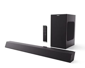 philips soundbar with wireless subwoofer, sound bar for tv 2.1-channel bluetooth, 300 watts dolby audio performance, theater audio speakers
