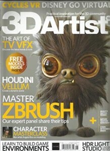3d artist magazine, the art of tv vfx june, 2019 issue # 132 printed in uk (please note: all these magazines are pet & smoke free magazines. no address label. (single issue magazine)