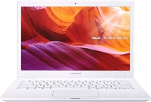 2019 asus imaginebook mj401ta laptop computer| intel core m3-8100y up to 3.4ghz| 4gb memory, 128gb ssd| 14" fhd, intel uhd graphics 615| 802.11ac wifi, white| 1 year extended warranty| windows 10 home