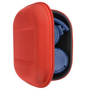 geekria shield headphones case compatible with jbl e45bt, tune 510bt, tune 660 btnc, live 400bt, tune 560bt case, replacement hard shell travel carrying bag with cable storage (red)