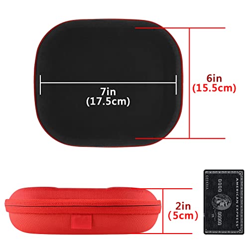 Geekria Shield Headphones Case Compatible with JBL E45BT, Tune 510BT, Tune 660 BTNC, Live 400BT, Tune 560BT Case, Replacement Hard Shell Travel Carrying Bag with Cable Storage (Red)