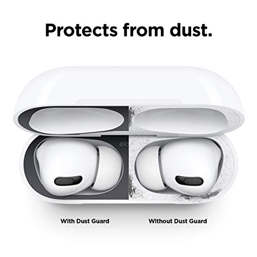 elago Dust Guard Compatible with AirPods Pro, AirPods Pro 2nd Generation - Dust-Proof Film, Ultra Slim, Luxurious Looking, Protect from Iron/Metal Shavings (1 Set, Dark Grey)[US Patent Registered]