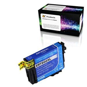 ocproducts remanufactured ink cartridge replacement pack for epson 202 202xl for xp-5100 wf-2860 (cyan)