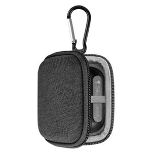 geekria shield headphones case compatible with skullcandy jib true 2, indy, grind fuel true wireless in-ear earbud case, replacement hard shell travel carrying bag with cable storage (grey)