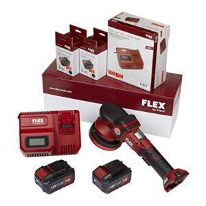 the clean garage flex xfe 15 150 18.0-ec/5.0 | cordless random orbital polisher kit | 2 batteries