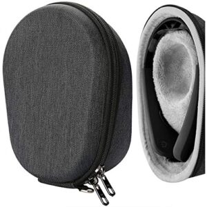 geekria shield headphone case compatible with muse 2, muse, the brain sensing headband headphones, replacement hard shell travel carrying bag with cable storage (dark grey)