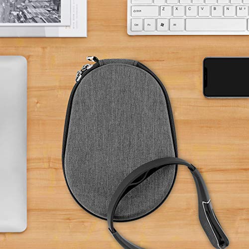 Geekria Shield Headphone Case Compatible with Muse 2, Muse, The Brain Sensing Headband Headphones, Replacement Hard Shell Travel Carrying Bag with Cable Storage (Dark Grey)
