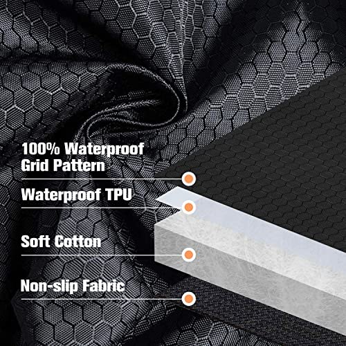 PETICON Dog Car Seat Cover for Back Seat, 100% Waterproof Dog Seat Cover for Cars with Mesh Window, Scratchproof Back Seat Cover for Dogs, Nonslip Dog Hammock for Cars, Trucks, SUVs, Jeeps, Black