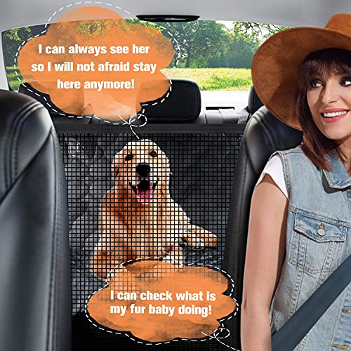 PETICON Dog Car Seat Cover for Back Seat, 100% Waterproof Dog Seat Cover for Cars with Mesh Window, Scratchproof Back Seat Cover for Dogs, Nonslip Dog Hammock for Cars, Trucks, SUVs, Jeeps, Black