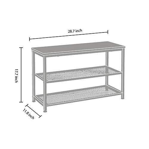 AZL1 Life Concept Shoe Bench, 3-Tier Shoe Rack, Placement Shelves with Seat for Entryway, Living Room and Hallway