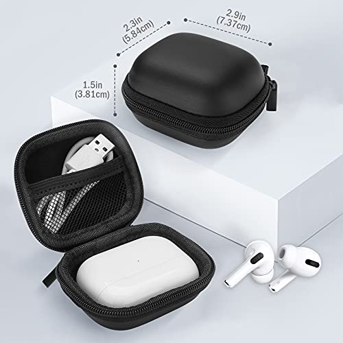 ProCase Compatible for AirPods Pro 2 2022 / AirPods 3 2021 / AirPods Pro 1 / Jabra Elite 75t / Beats Studio Buds, Hard Travel Carrying Case Storage Pouch Bag for Earbuds Earphones Headphones -Black