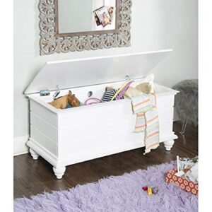 cedar storage chest white casual transitional rectangle includes hardware
