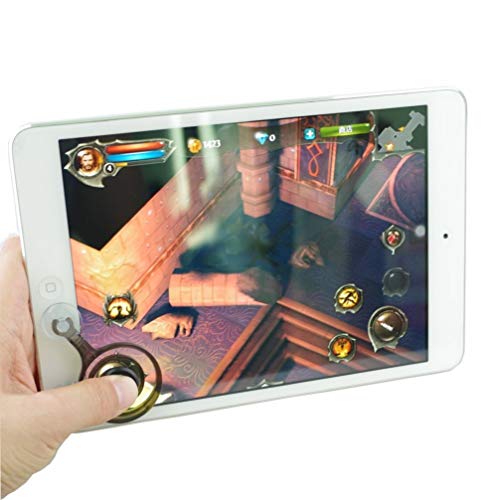 Mobile Phone Game Joystick - Mobile Game Joystick Button Game Controller Touch Screen Joypad Compatible for iPad iPhone Mobile Tablet Smart Phone (White)