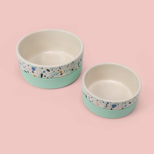 Now House for Pets by Jonathan Adler Jonathan Adler: Now House Terrazzo Standard Bowl, 6.75" | Dishwasher Safe, Easy to Clean Dog Bowl | Great for Dry Dog Food and Wet Dog Food or Water