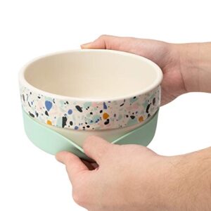Now House for Pets by Jonathan Adler Jonathan Adler: Now House Terrazzo Standard Bowl, 6.75" | Dishwasher Safe, Easy to Clean Dog Bowl | Great for Dry Dog Food and Wet Dog Food or Water
