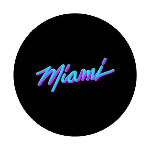 Miami - Vaperwave Synthwave 80s Style Retro Design PopSockets Swappable PopGrip