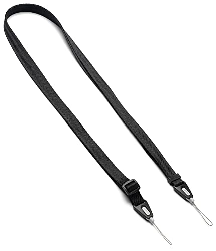 Ringke Shoulder Strap [Phone Lanyard] Designed for Camera Strap and Phone Strap, Adjustable Sturdy Universal Crossbody Strap Compatible with Camera and Phone Case - Black