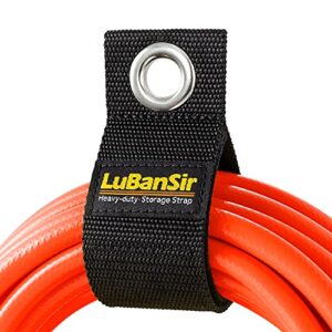 lubansir 9 pack extension cord holder, 17" heavy duty hook and loop storage strap fit extension cords, garden hoses, rope, rv storage and organization