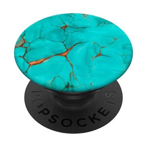 western turquoise stone print phone grip popsockets popgrip: swappable grip for phones & tablets