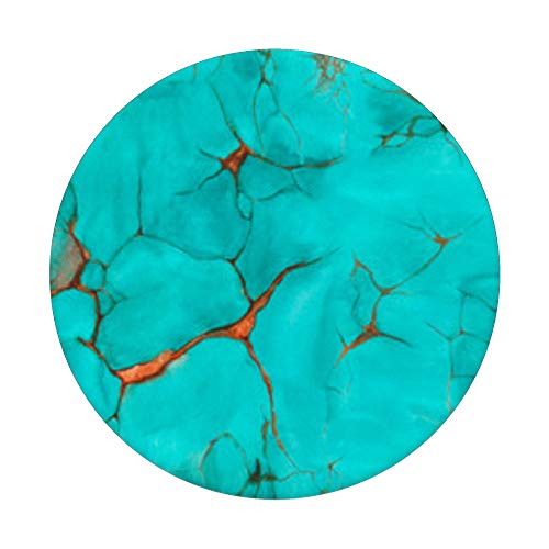 Western Turquoise Stone Print Phone Grip PopSockets PopGrip: Swappable Grip for Phones & Tablets