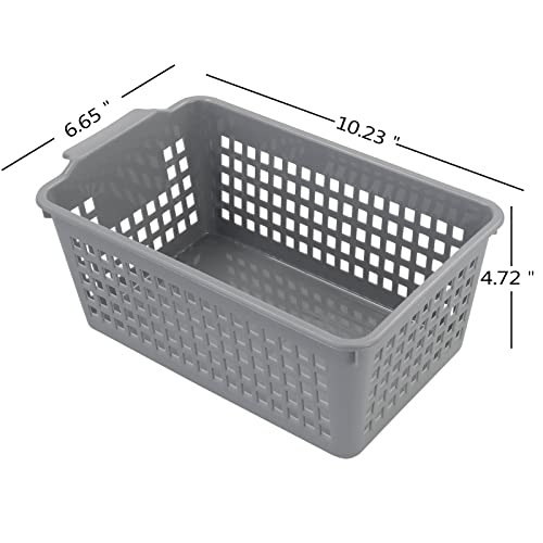 DynkoNA Small Office Desktop Baskets, Plastic Storage Bin Set of 6