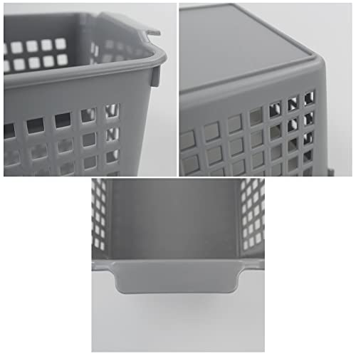 DynkoNA Small Office Desktop Baskets, Plastic Storage Bin Set of 6