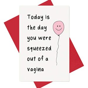 Rude Birthday Card, Funny Offensive Birthday Card, Joke Card, Adult Bday Card, Unique Vagina Card