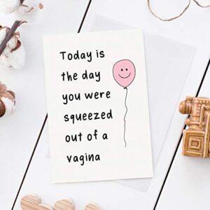 Rude Birthday Card, Funny Offensive Birthday Card, Joke Card, Adult Bday Card, Unique Vagina Card