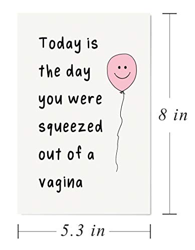 Rude Birthday Card, Funny Offensive Birthday Card, Joke Card, Adult Bday Card, Unique Vagina Card