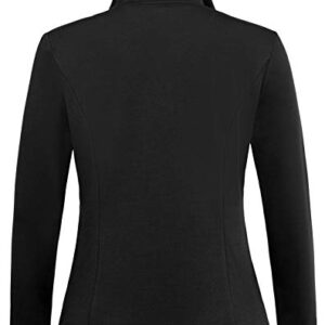 Hanna Nikole Womens Plus Size Long Sleeve Full Zip Up Jacket for Outdoor 18W Black