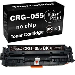 easyprint (1-pack, no chip) compatible toner cartridge replacement for canon 055 crg055 crg-055 used for canon lbp664cdw imageclass mf740cdw mf741cdw mf743cdw mf745cdw mf746cdw printer, (1 black)