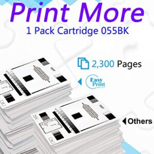 EASYPRINT (1-Pack, No Chip) Compatible Toner Cartridge Replacement for Canon 055 CRG055 CRG-055 Used for Canon LBP664Cdw imageClass MF740Cdw MF741Cdw MF743Cdw MF745Cdw MF746Cdw Printer, (1 Black)