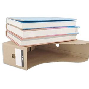 HUAPRINT Magazine File Holder(12 Pack,Brown)-Folder Holder,Desk File Organizer,Document Holder Box,Magazine Storage Box,With Labels