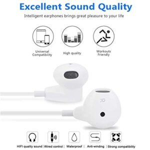 ZDAGO [2Pack] 3.5mm Headphones,Aux Earphones,Headphones with Microphone and Volume Control Compatible with Phone 6,pad,Computer,MP3,MP4