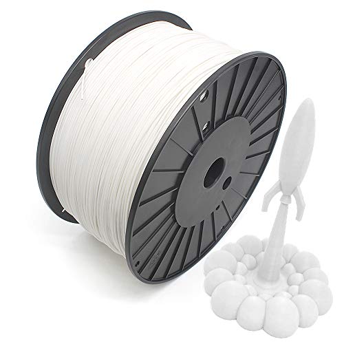 RepRapper White PLA Filament for 3D Printer & 3D Pen 1.75mm (+- 0.03mm) 6.6lb (3kg)