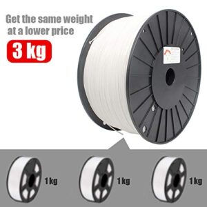 RepRapper White PLA Filament for 3D Printer & 3D Pen 1.75mm (+- 0.03mm) 6.6lb (3kg)