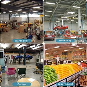 Lightdot LED High Bay Shop Light, 2FT (Large Area Illumination) 150W 21500LM [Eqv.600W MH/HPS] 5000K Linear Hanging Light for Warehouse, Energy Saving Upto 5600KW/5Yrs(5Hrs/Day)-ETL Listed