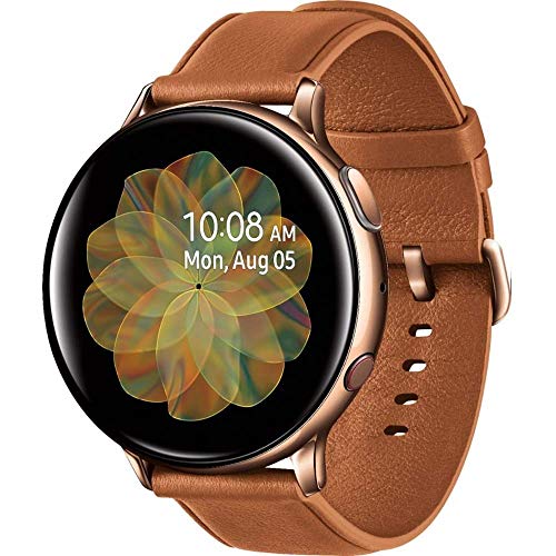 Samsung Original Galaxy Watch Active2 Enhanced Sleep Tracking Analysis Stainless Steel CASE (International Model) (Gold, 44mm) (Ren