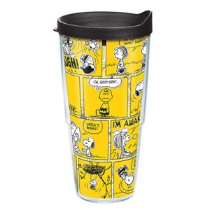 tervis peanuts™ - 70th comic strip made in usa double walled insulated tumbler travel cup keeps drinks cold & hot, 24oz, clear