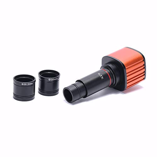 HAYEAR 16MP 1080P HDMI Industry Camera 0.5X Reduction Eyepiece Lens 23.2mm Mounting with 30mm 30.5mm Ring Adapter Apply for Stereo Biological Microscope