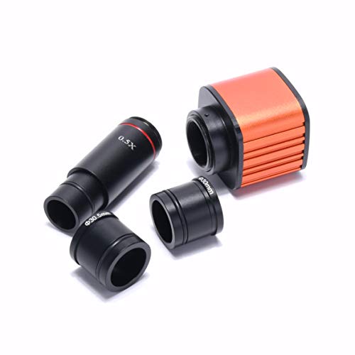 HAYEAR 16MP 1080P HDMI Industry Camera 0.5X Reduction Eyepiece Lens 23.2mm Mounting with 30mm 30.5mm Ring Adapter Apply for Stereo Biological Microscope