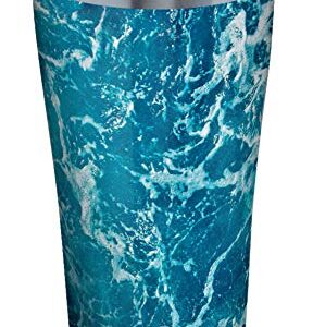 Tervis Water Aerial Stainless Steel Insulated Tumbler with Clear and Black Hammer Lid, 20oz, Silver