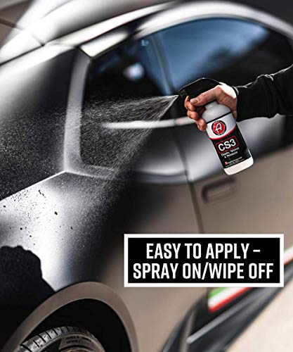 Adam’s CS3 Clean, Shine, & Protect | Ultimate Top Coat Waterless Wash & Wax Ceramic Spray Coating | All-in-One Cleaner, Polish, Hydrophobic Polymer Paint Sealant Protection (12oz) (Collection)