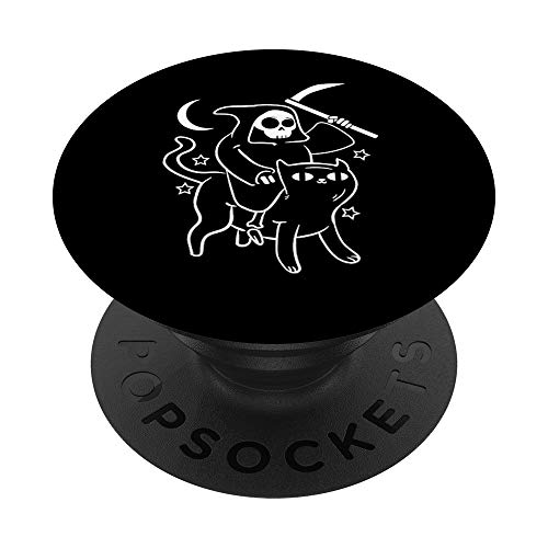 Grim Reaper Ride Satan Cat Demonic Evil Devil Occult Satanic PopSockets PopGrip: Swappable Grip for Phones & Tablets