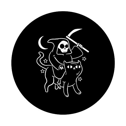 Grim Reaper Ride Satan Cat Demonic Evil Devil Occult Satanic PopSockets PopGrip: Swappable Grip for Phones & Tablets