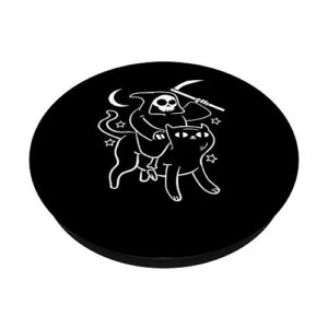 Grim Reaper Ride Satan Cat Demonic Evil Devil Occult Satanic PopSockets PopGrip: Swappable Grip for Phones & Tablets