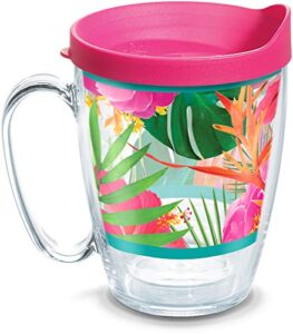tervis tropical hibiscus photo made in usa double walled insulated tumbler travel cup keeps drinks cold & hot, 16oz mug, clear