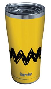 tervis peanuts-charlie stripe triple walled insulated tumbler, 20 oz, stainless steel