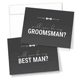 hat acrobat groomsman proposal cards 8 will you be my groomsman and 2 best man cards with envelopes | set of 10 groomsmen cards